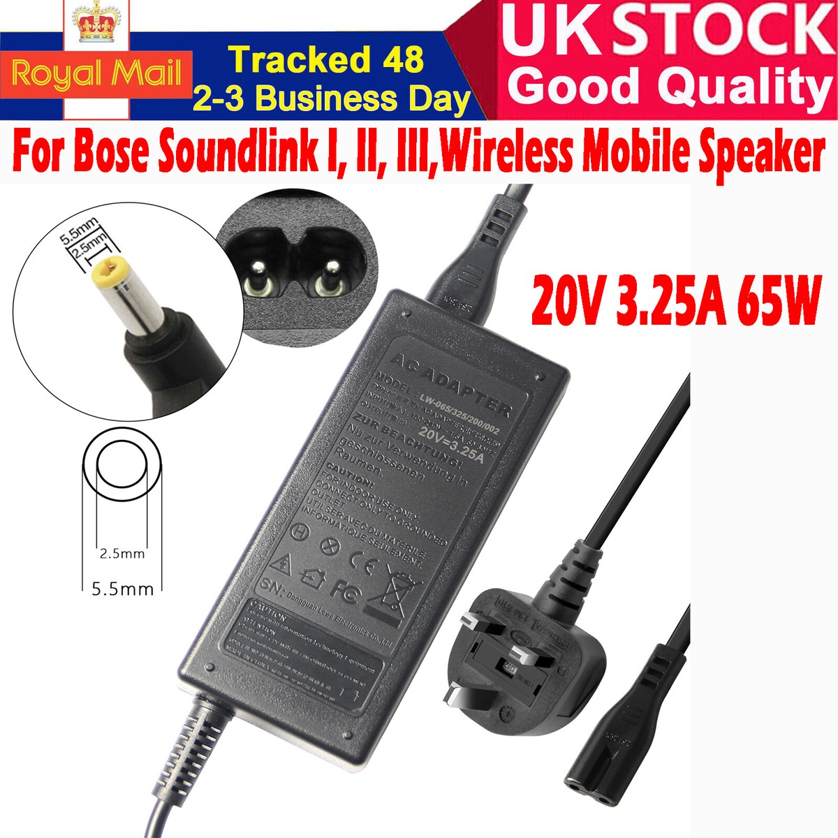 17-20V Charger For Bose Soundlink I, II, III, Wireless Mobile Speaker UK  Adapter