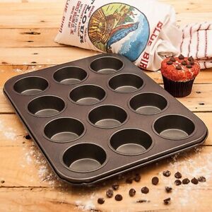 12SILICONE LARGE MUFFIN PUDDING MOULD BAKEWARE CUP CAKE BAKING TRAY Random color