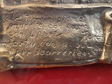 1987 COLOGNO AL SERIO BERGAMO  OPERA SCULTURA BASSORILIEVO BRONZO MASSICCIO