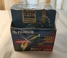 20 Fujifilm MF2HD 3.5" Floppy Disks, High Density IBM Formatted, 1.44MB,