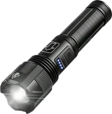 1500 Lmn Aluminum Alloy Rechargeable Flashlight, High Brightness.