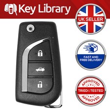 Xhorse VVDI 3 Button XKTO00EN Universal Wired Toyota Style Remote Flip Key