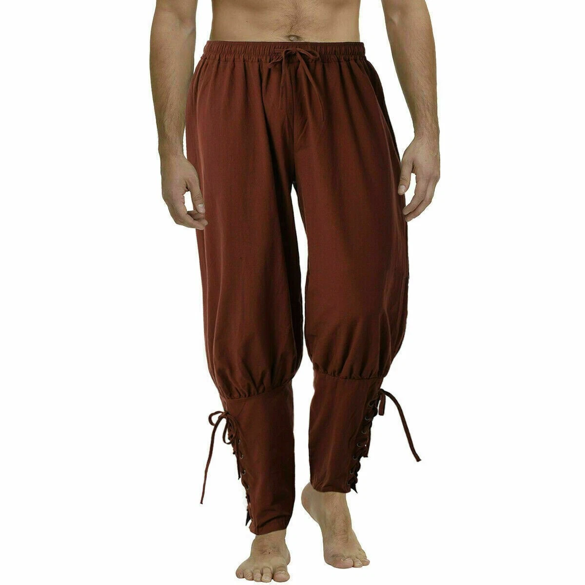 Men's SCA Medieval Reenactment Medieval Pants Renaissance Lace Up Trousers