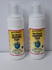 Lot of 2 EARTH BATH - Hypo-Allergenic Grooming Foam for Cats Shea Butter- 4 oz.