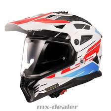 LS2 MX 702 Pioneer 2 Namib Weiß Blau Rot Dua...