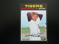 FRED SCHERMAN 1971 TOPPS ROOKIE BASEBALL CARD # 316. rookie card picture