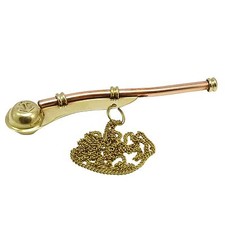 Brass Boatswain Navy Ship Bosun's Whistle w Chain  Nautical CHRISTMAS GIFT KEY