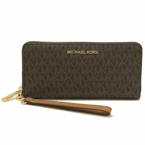 mk brown wallet