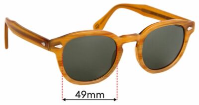 SFx Replacement Sunglass Lenses fits Moscot / Originals Lemtosh - 49mm Wide