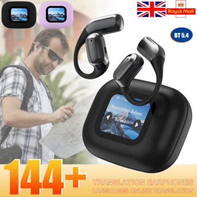 2024 Bluetooth AI Translator Earbuds 144+ Language Real-Time Translate Earphones