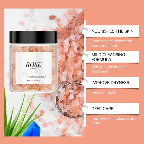 Badesalz Badesalz Rose Mineralsalz Badezusatz Für Körperpflege Bath & Spa Bad... - Bild 3 von 7