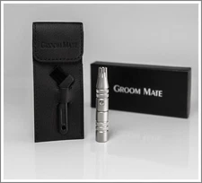 Groom Mate Plus - Nose Hair Trimmer - Leather Pouch & Brush/Gift Box - Guarantee