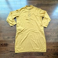 J. Junaid Jamshed Mens Pakistani Indian Embroidered Kurta, 1-Piece, XL, Yellow