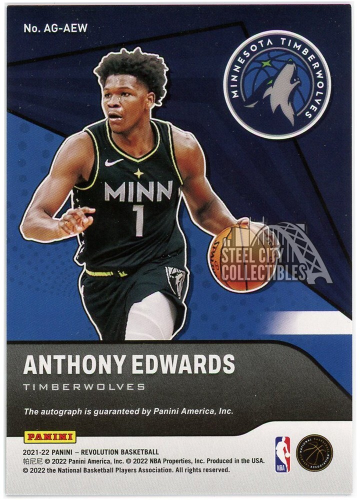 Anthony Edwards 2021-22 Panini Revolution Auto Card #AG-AEW | eBay