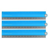 3Stk Faltende Gerade Lineal 30Cm Metrische Lineal Messwerkzeug Kornblumenblau