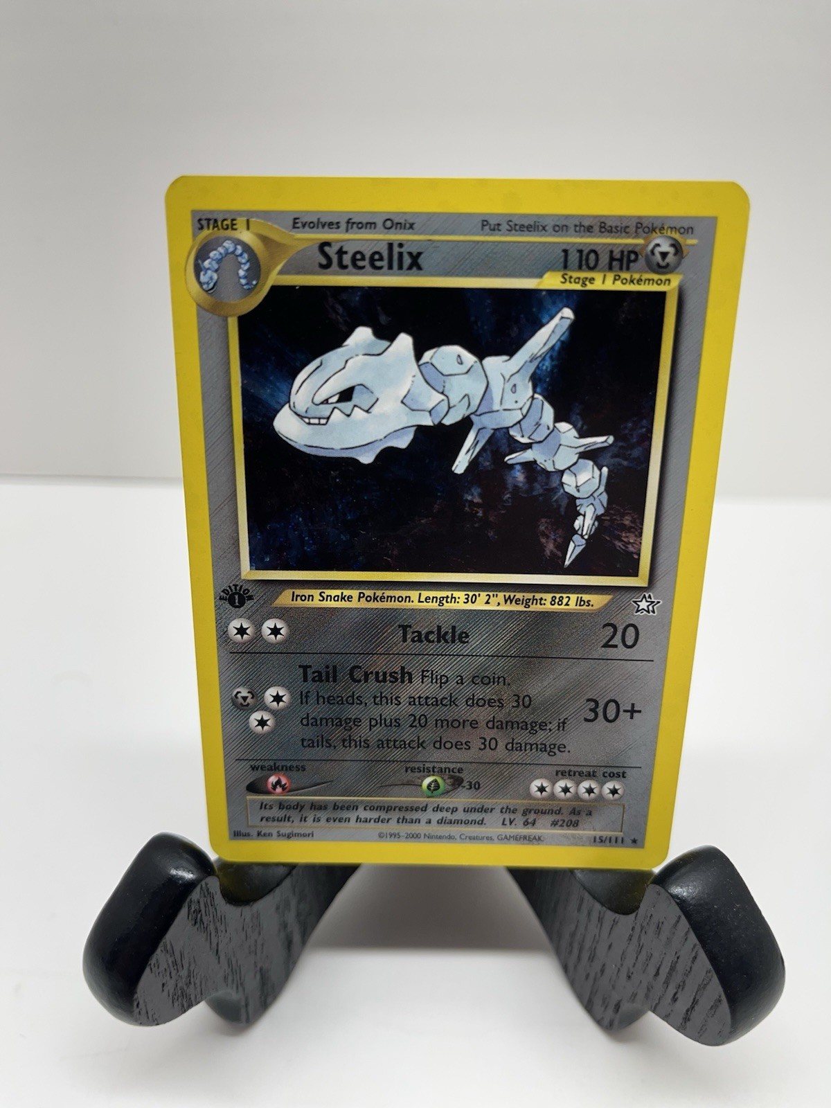 2000 Pokémon Neo Genesis Steelix Holo 15/111 1st Edition – NM Condition