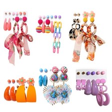 QTMY 33 Pairs Boho Earrings for Women Stud Earrings Dangle Earrings Trendy Ea...
