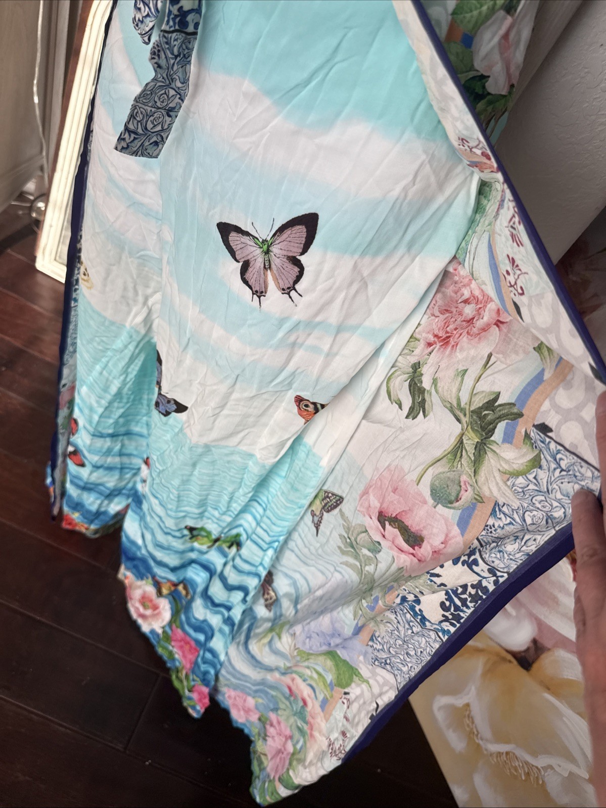 2 PC *OFFERS* Johnny Was Costa Azul Top L & Wrap Pants XL Butterfly Flower $389 - Image 8