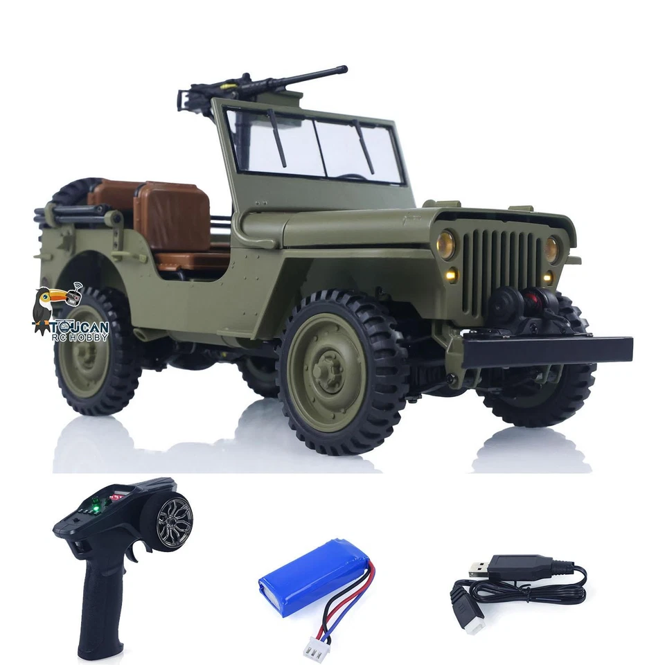 1/14 4x4 RC Electric Military Truck HG4 Convertible Off Road Combat Vehicle - Image 4 of 4