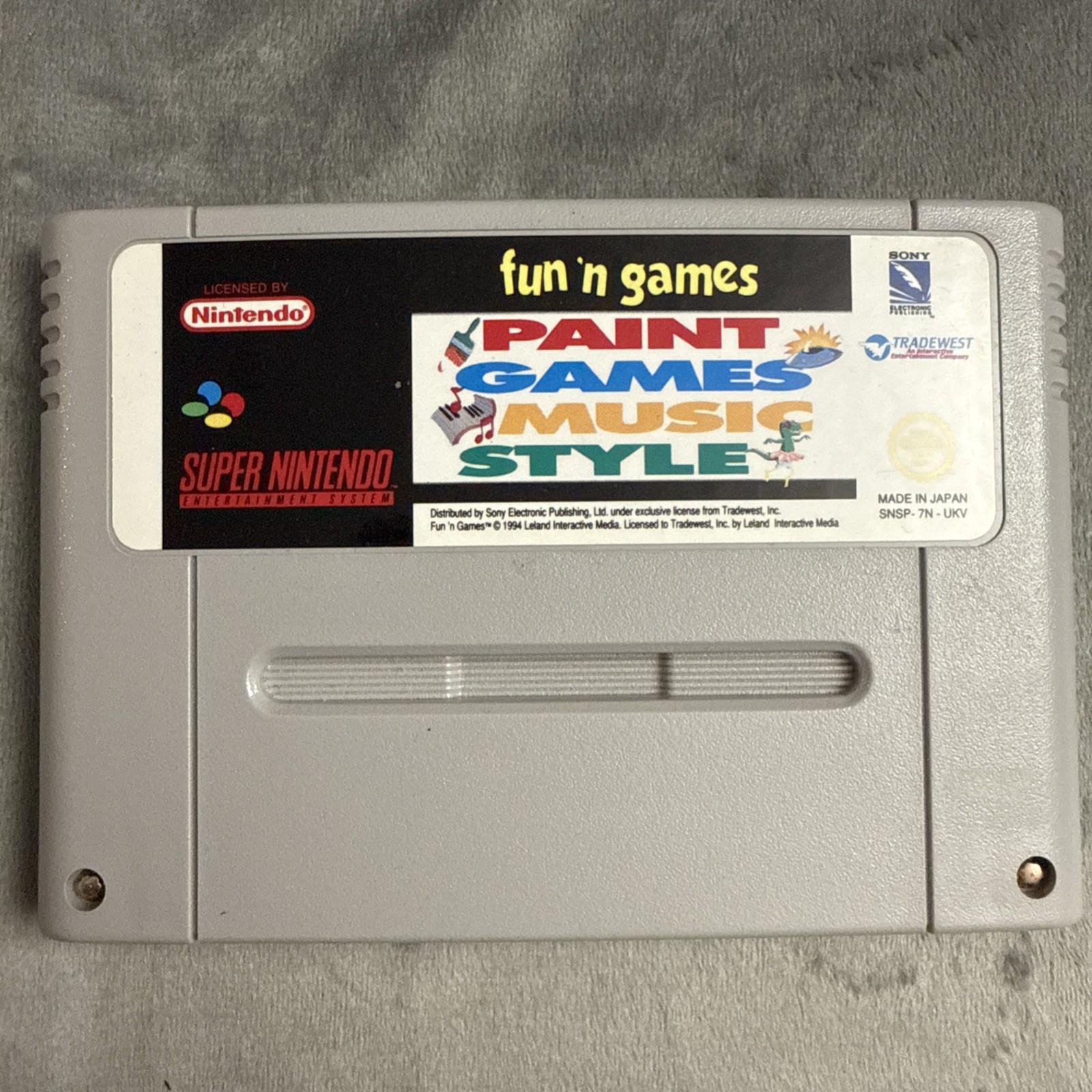 Jeu Nintendo SNES Fun’n Games UKV super Nintendo cartouche Rétro