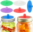 5X Silicone Fermenting Lid Waterless Airlock Mold Free Auto Vent for Mason Jar