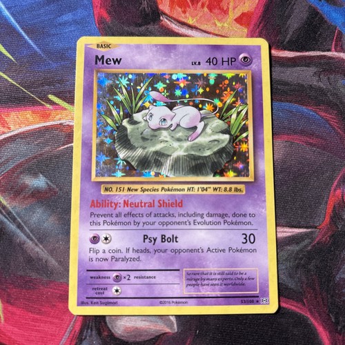 Mew 53/108 Evolutions Holo Rare Holo English Basic Pokemon Card 40 HP