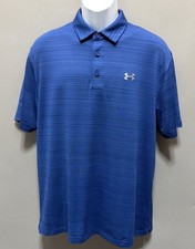 UNDER ARMOUR Men's Loose Short-Sleeve Golf Polo Shirt Heatgear Size L