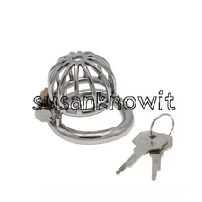 Male Lock Ring Chastity Device Stainless Steel Cage Chastity Lock Outdoor Wear