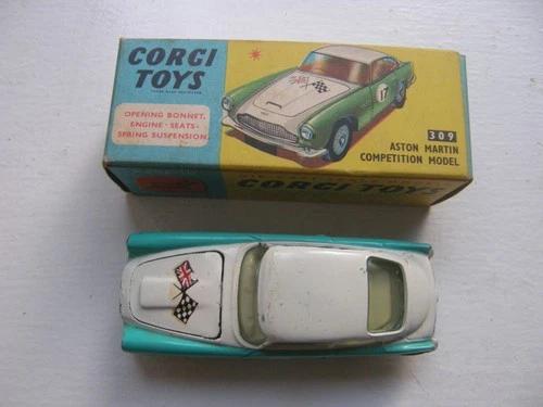 Corgi Toys #309 Aston Martin D.B.4. Competition Model Racing Car Original Box VG