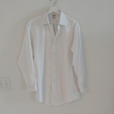 Brooks Brothers 1818 Regent White Non-Iron Cotton Dress Shirt 16.5 32/33