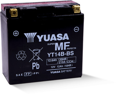 Yuasa YT14B-BS Powersports AGM Battery   Fits Yamaha FJR1300 & Hyosung ST7