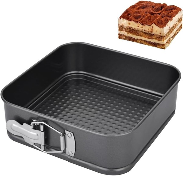 Springform 24Cm Eckig Mit Antihaftbeschichtung Tortenform Kuchen Backform Set-image