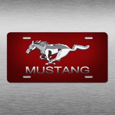 Mustang Vehicle Art Novelty License Plate Red Mach E Car Auto Tag