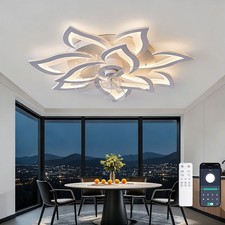 Low Profile Ceiling Fans Flush Mount Ceiling Fan with Light LED for Bedroom