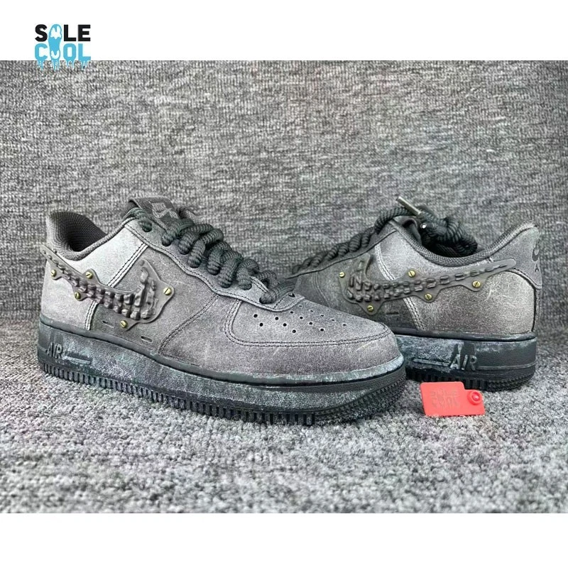 Zapatos para hombre Nike Air Force 1 '07 LV8 bajos antracita y negros IH4965-254 Foto 3 de 4