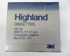 10x 3M Highland 5 1/4 " DS/DD Floppy Diskettes Sealed