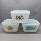 3 Pyrex 501-B Refrigerator Dishes 1-1/2 Cup, No Lids