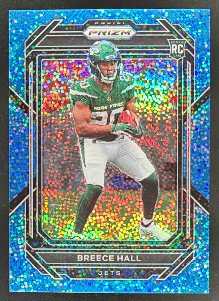 2022 Prizm Breece Hall Blue Sparkle /96 #317 RC New York Jets
