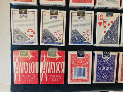 40 Sealed Playing Card Decks Bicycle, Stud, Aviator, Hoyle, USPCC
