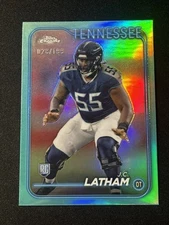 2024 Topps Chrome Jc Latham Aqua /199 Rookie Titans