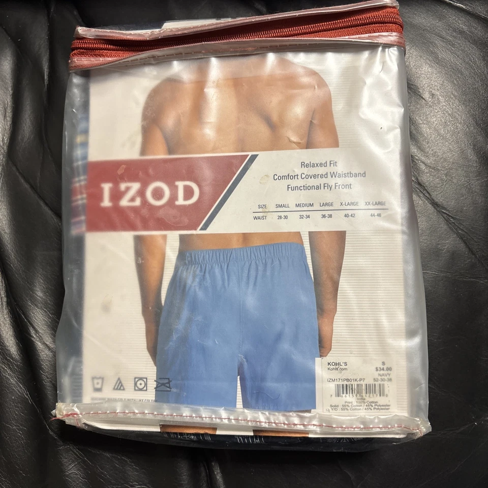 IZOD мужской размер маленький 4 упаковки в ассортименте расслабленный сплетенный боксер шорты - Изображение 2 из 4