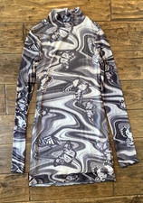 Urban Outfitters Womens Small Butterflies Long Sleeve Alessia Bodycon Dress