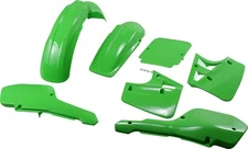 UFO Complete Plastics Kit Green for Kawasaki KX500/KX250 2-Stroke 1987