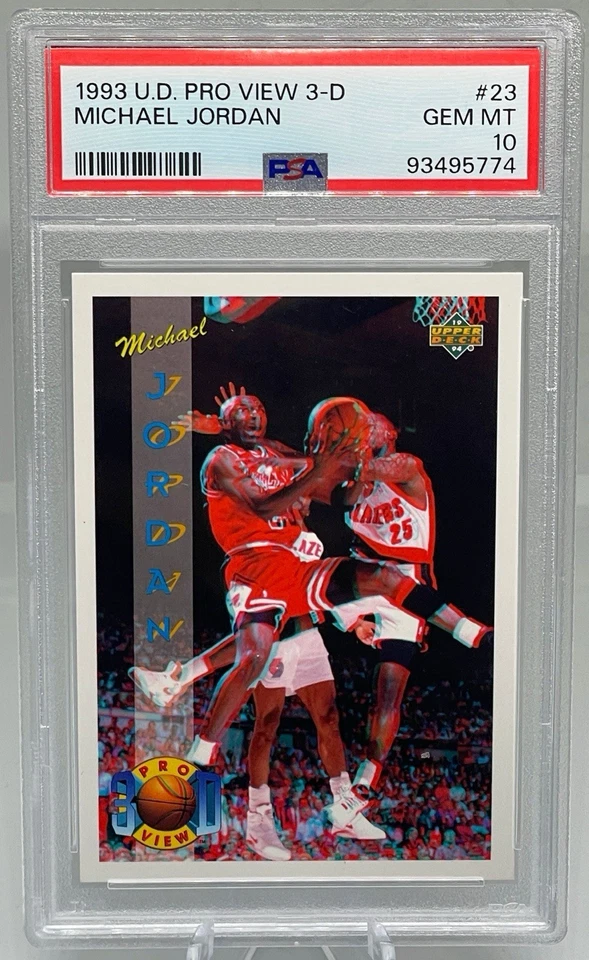 1993 UPPER DECK PRO-VIEW 3D #23 MICHAEL JORDAN PSA 10 - Image 4 of 4