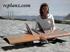 R/C AIRPLANE PLANS & PATTERNS: T-Bird 60" Wingspan - .40-.46 RC Flying Wing