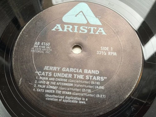 GRATEFUL DEAD’S JERRY GARCIA BAND ORIG 1stPRESS 1978 ARISTA VINYL LP MADE USA