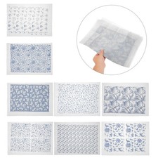 8 Pezzi Decalcomanie in Porcellana Cinese - Ceramica Adesivi per Smalto per