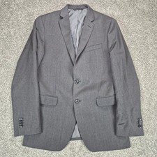 Banana Republic Blazer Mens 38R Gray Modern Slim Fit Wool Lanificio Cerruti