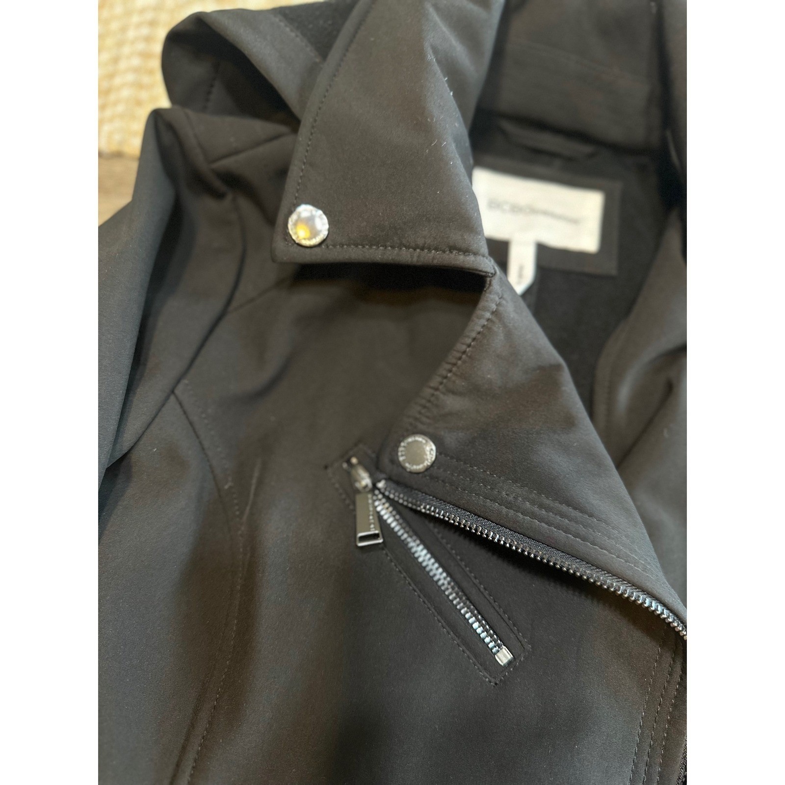 BCBGeneration Black Hooded Soft Shell Trench Coat… - image 6