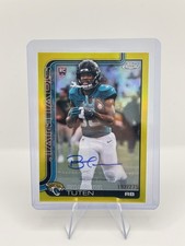 2025 Topps Chrome Football Bhayshul Tuten #RA-BT RC Auto Yellow Refractor /275